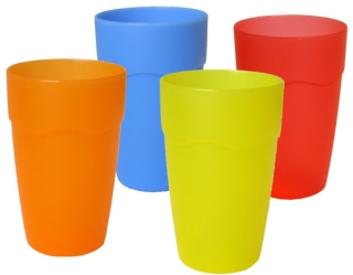 Kelímek PH 200ml transparentní VLNKA CZ, mix barev