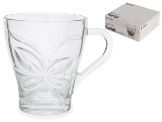 Hrnek sklo 280ml  KVĚTINA