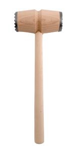 Palička na maso dřevo/kov oboustranná  WOOD