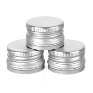 Uzávěr PP 28x18mm alkork, závit, pojistka, stříbrný