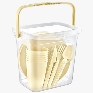 Pikniková sada 32ks  BEE, mix barev