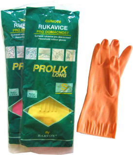Rukavice úklidové latex S  PROLIX LONG