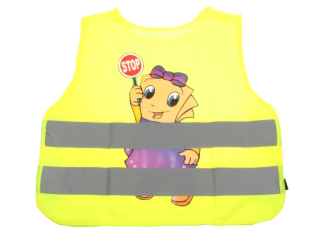 Výstražná vesta dětská ŽLUTÁ, design HOLKA
