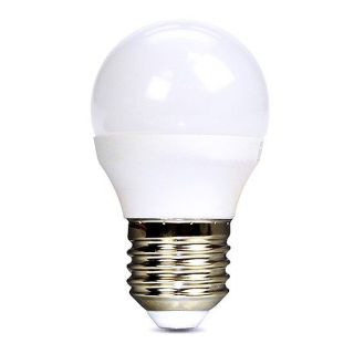 LED žárovka, miniglobe, 6W, E27, 6000K, 450lm