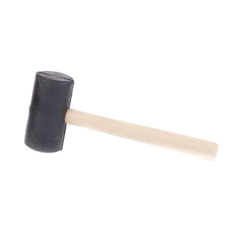 Palička gumová černá, dřevěná rukojeť 65mm