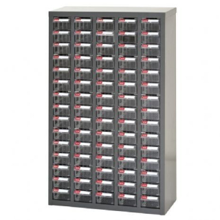 Galvanizovaný kovový organizér pro dílenský materiál a díly s 75 zásuvkami - ST1-575