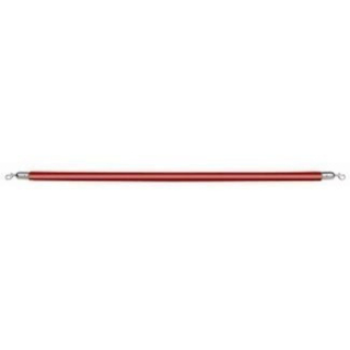 Sametové lano červené 150cm karabiny stříbrné - PSR0003