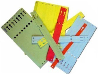 Oranžové papírové visačky na klíče XL 500 ks - 434030083