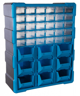 Plastový organizér / box na šroubky, 39 rozdělovníků - MW1501