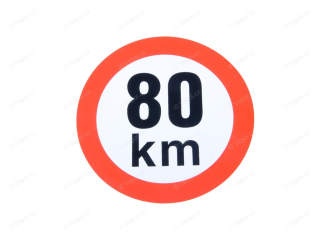 Samolepka rychlost 80 km, průměr 150 mm