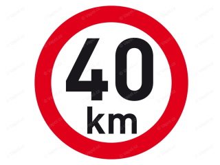 Samolepka reflexní rychlost 40 km, průměr 200 mm