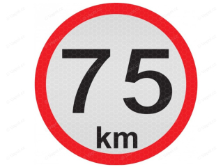 Samolepka reflexní rychlost 75 km, průměr 200 mm