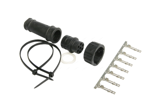 Zástrčka bajonet 7-PIN WAS, 2x vývod na kabel